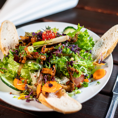 Salat Pfifferlinge